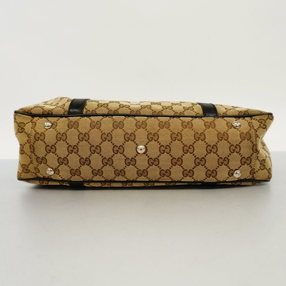 Auth Gucci GG Canvas Tote Bag 232957 Women's  Beige,Black - Picture 3 of 11